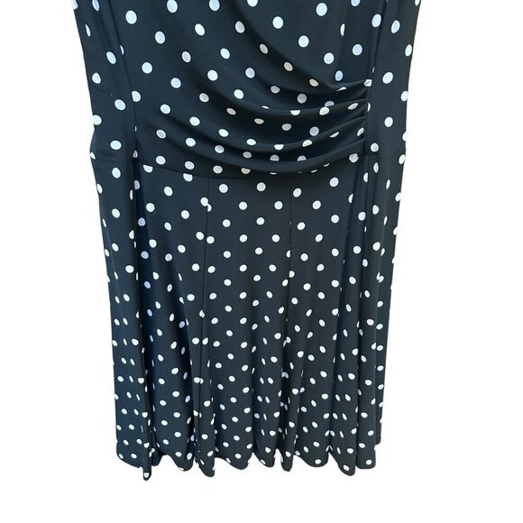 Lauren Ralph Lauren Black & White Polka Dot Dress Career‎ Office Women's Size 10 - Picture 3 of 13